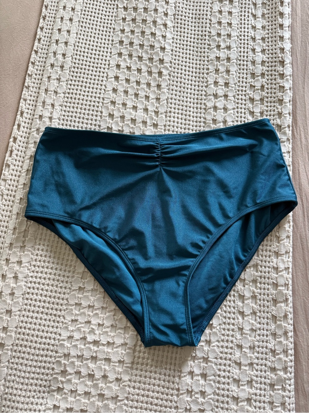 NEW Shade & Shore Blue High-Waist Bikini Bottom Size L